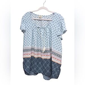 Dreamy Prairie Boho Blouse 1X